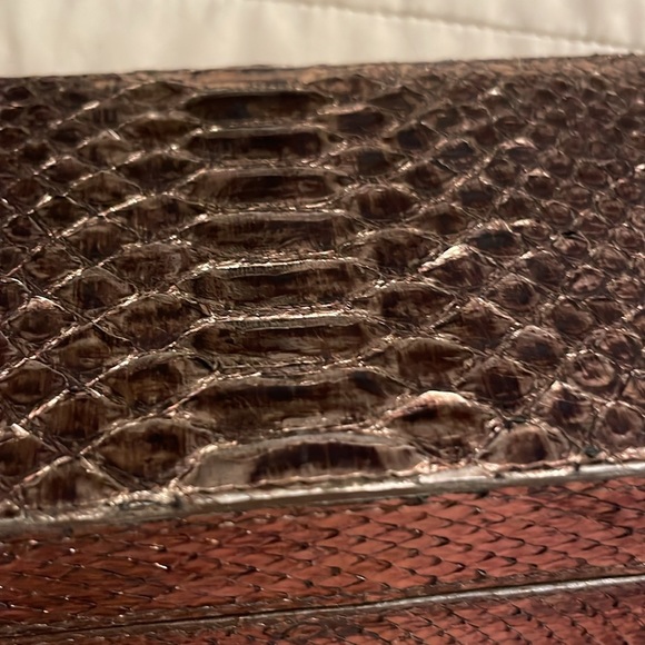 Nancy Gonzalez metallic python 🐍 snake scale evening clutch - Picture 15 of 15